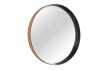 Miroir artisanal en bois de chêne 70 cm, coloris naturel et noir