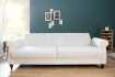 Canapé convertible design classique de couleur beige en tissu avec ...