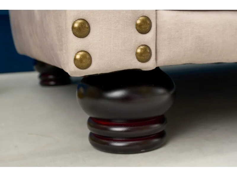 Canapé 3 places design chesterfield capitonné en simili cuir marron...