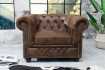 Fauteuil design chesterfield teinté marron Fauteuil |bellozia.com