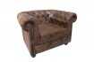 Fauteuil design chesterfield teinté marron Fauteuil |bellozia.com