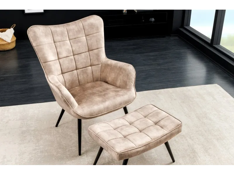 Fauteuil à bascule design scandinave coloris bleu claire Fauteuil |...