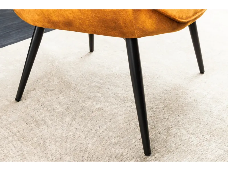 Fauteuil à bascule design scandinave coloris gris foncé en tissu Fa...