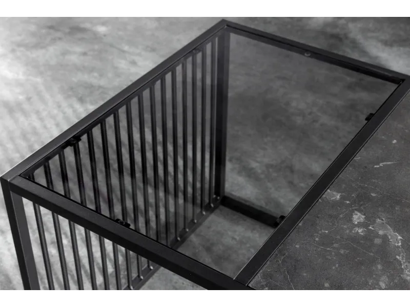 Table Basse Industrielle à Deux Niveaux