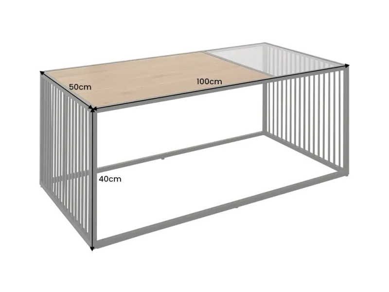 Table Basse Industrielle à Deux Niveaux