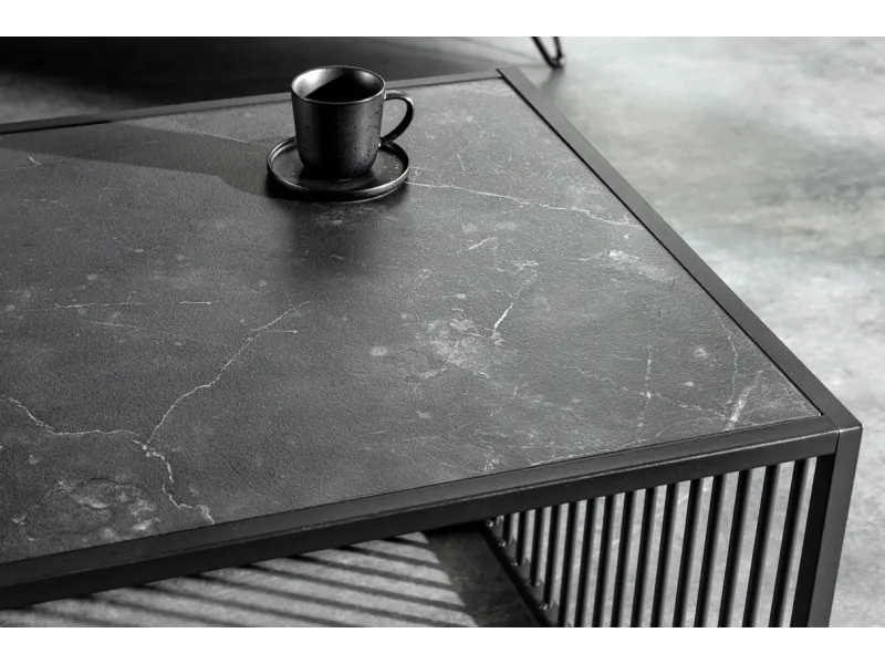 Table Basse Industrielle à Deux Niveaux