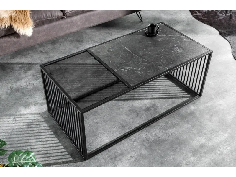 Table Basse Industrielle à Deux Niveaux