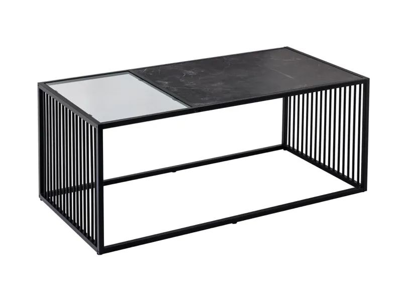 Table Basse Industrielle à Deux Niveaux