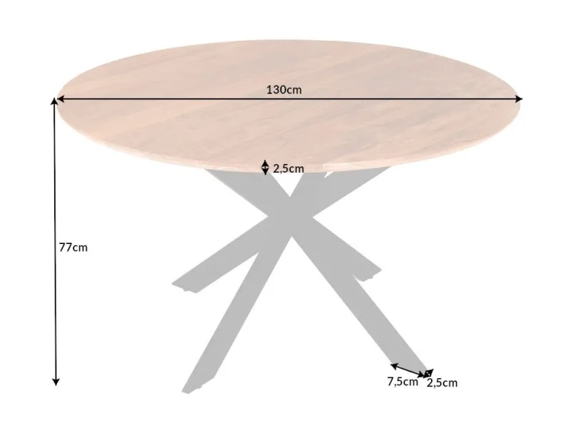 Table de Salle à Manger Ronde 130cm - Créez des Moments Inoubliables en Famille