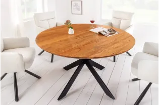 Table de Salle à Manger Ronde 130cm - Créez des Moments Inoubliables en Famille