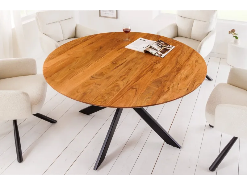 Table de Salle à Manger Ronde 130cm - Créez des Moments Inoubliables en Famille