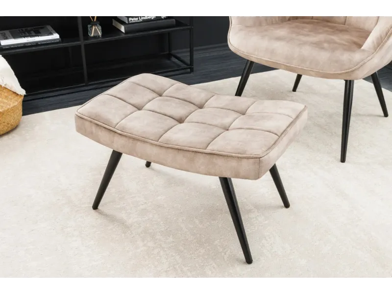 Pouf design BOULE de 50cm coloris gris en coton tricoté Pouf |bellozia...