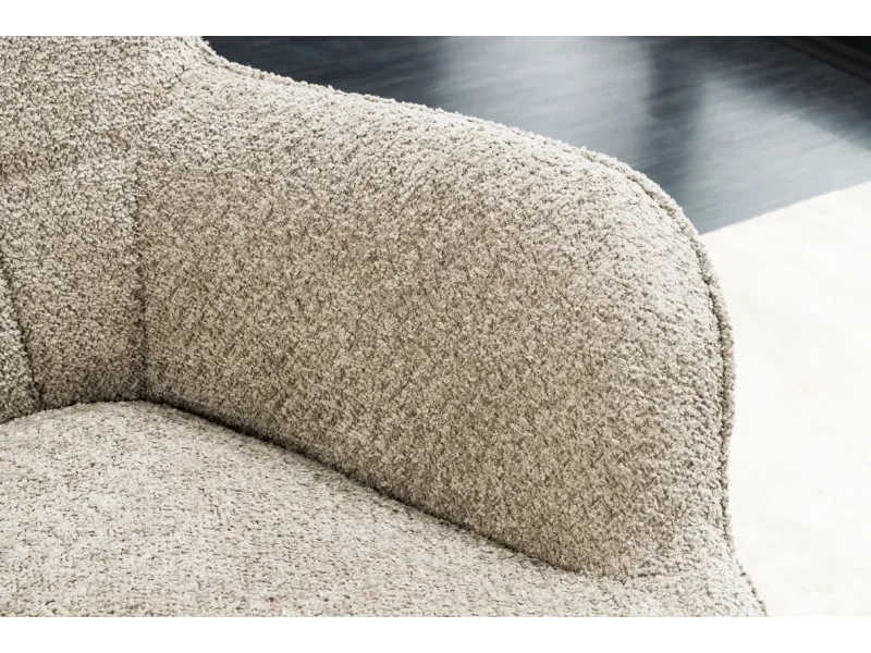 Fauteuil design royal baroque coloris gris antique en simili-cuir F...