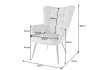 Fauteuil design royal baroque coloris gris antique en simili-cuir F...