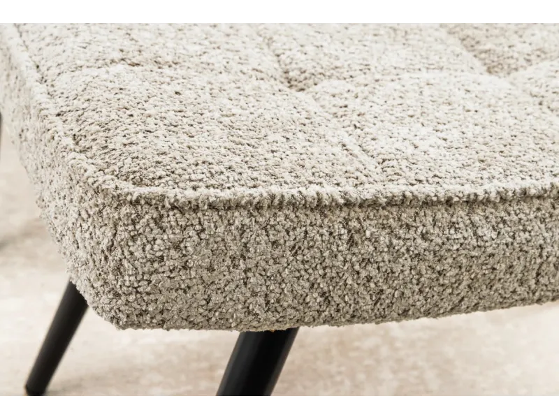 Tabouret de style baroque de 55 cm en velours coloris argent et doré pas cher