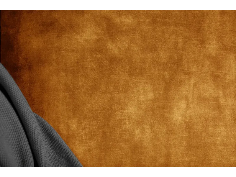 Canapé MODERN BAROCK 240cm 3 places – Élégance et raffinement en velours jaune moutarde