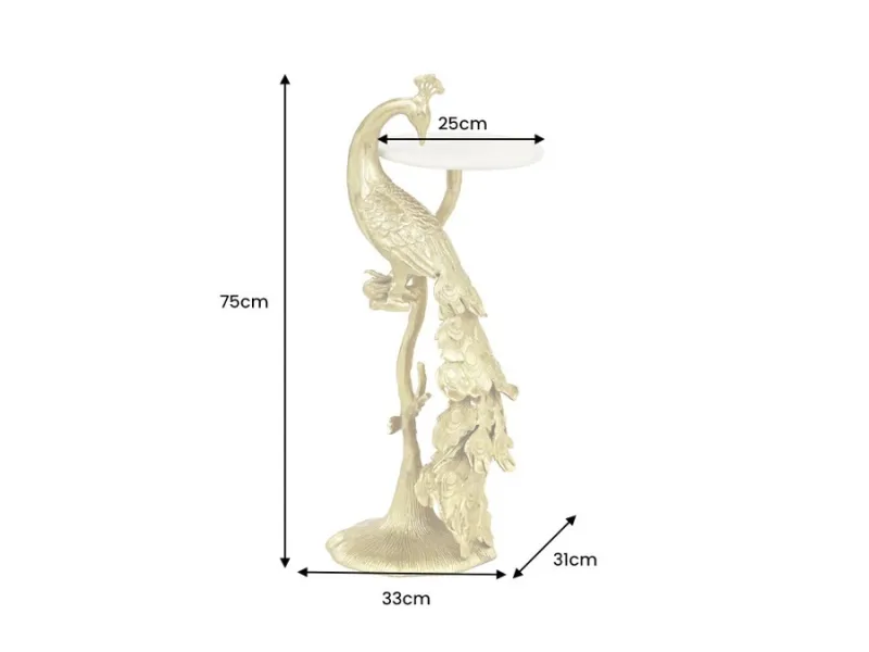 Table d'appoint en métal argenté / verre trempé Table d'appoint  |l...