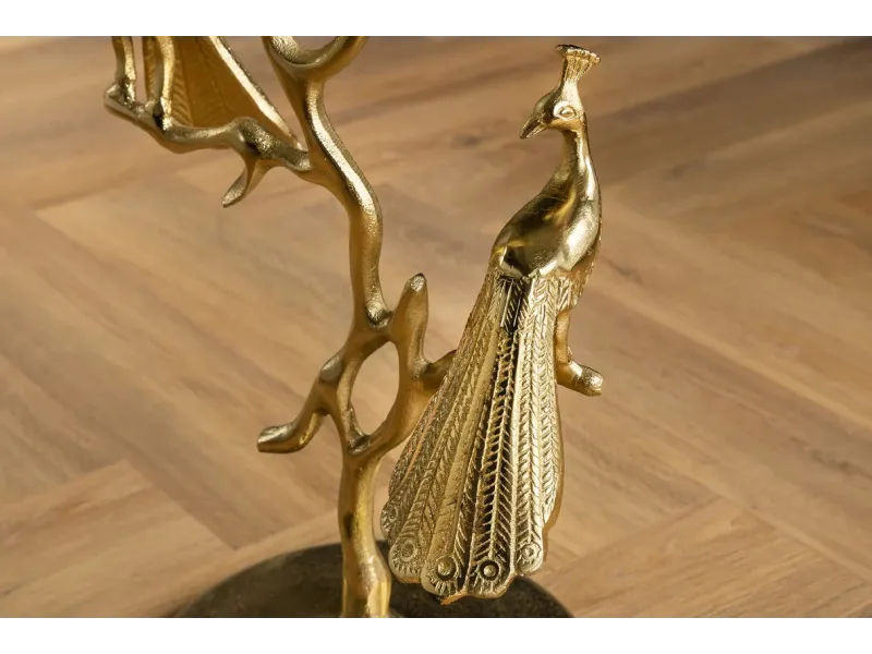 Table d'appoint en bois et métal blanc Table d'appoint  |bellozia.com