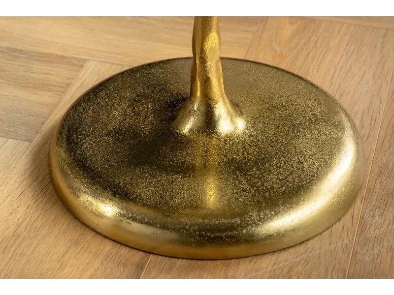 Table d'appoint en bois et métal blanc Table d'appoint  |bellozia.com