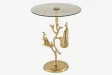 Table d'appoint en bois et métal blanc Table d'appoint  |bellozia.com