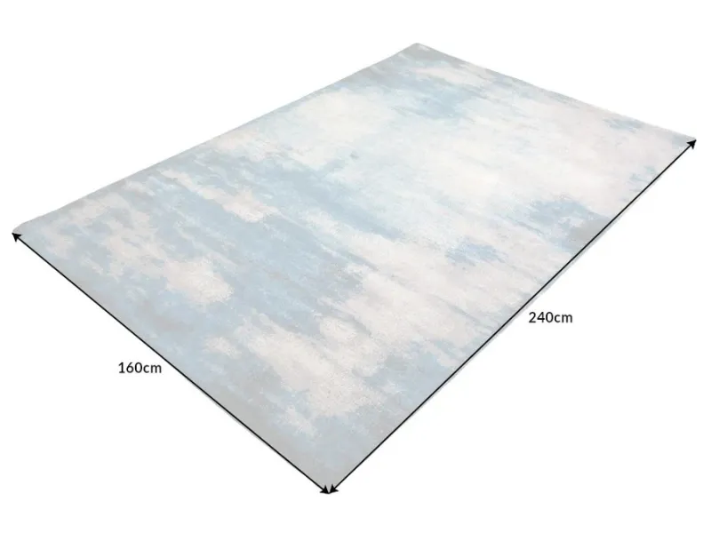Tapis contemporain tricoté de 120x200cm en laine coloris naturel Ta...