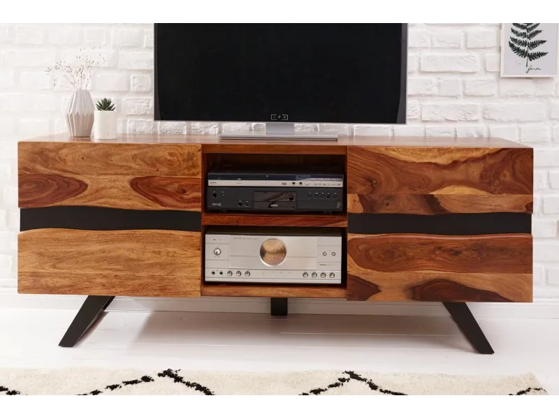 Meuble TV "Amazonas" en Bois Massif de Sheesham - 160 cm