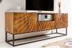 Meuble TV en Bois Massif avec Sculptures 3D