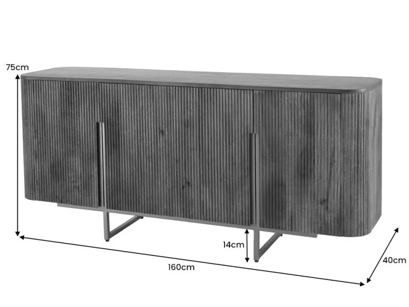 Buffet bois massif rétro chic – Design élégant & moderne | Bellozia