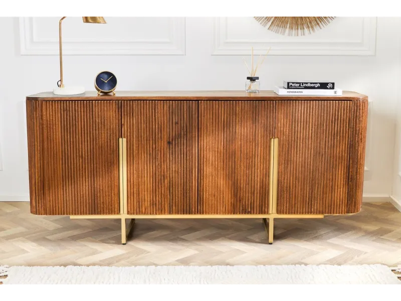 Buffet bois massif rétro chic – Design élégant & moderne | Bellozia