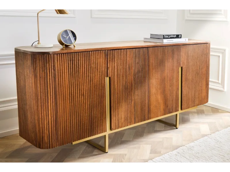 Buffet bois massif rétro chic – Design élégant & moderne | Bellozia