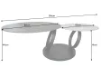 Table basse pivotante DANCING RINGS en céramique noire – Design moderne et luxe | Bellozia