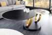Lot de 3 tables d'appoint design coloris noir et cuivre Table d'app...