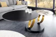 Table basse pivotante DANCING RINGS en céramique noire – Design moderne et luxe | Bellozia