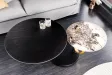 Table basse pivotante DANCING RINGS en céramique noire – Design moderne et luxe | Bellozia