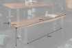 Banc 160 cm design industriel alliant bois et métal Chaises de sall...