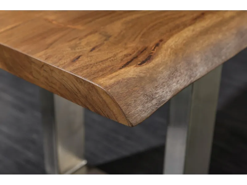 Banc 160 cm design industriel alliant bois et métal Chaises de sall...