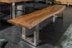 Banc 160 cm design industriel alliant bois et métal Chaises de sall...