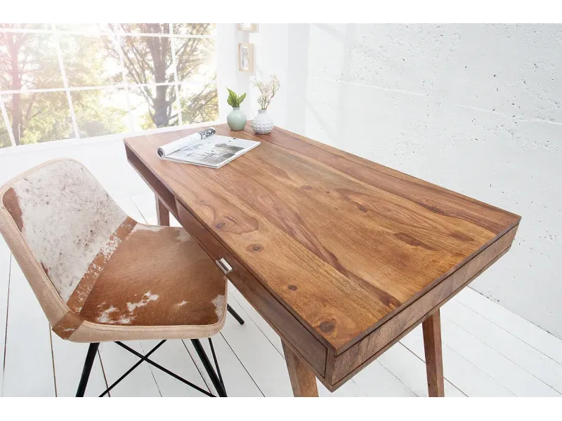 Bureau de 120cm design Scandinave coloris blanc Secrétaire |bellozia...