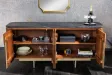 Buffet Gatsby marbre noir & bois manguier – Design chic| Bellozia
