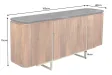 Buffet Gatsby marbre noir & bois manguier – Design chic| Bellozia