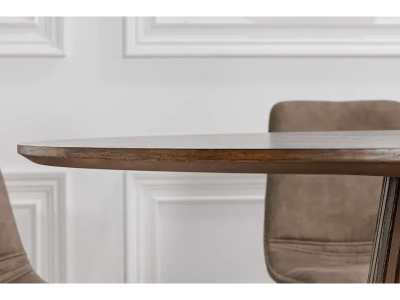 Table de Salle à Manger Ronde 120 cm - Chêne Foncé