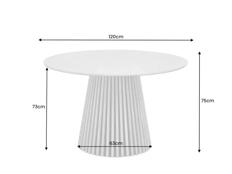 Table de Salle à Manger Ronde 120 cm - Chêne Foncé