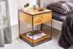 Table de Chevet Bois Massif Style Industriel 40cm | Petit prix
