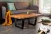 Table basse moderne 110cm coloris naturel en bois massif pas cher
