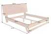 Lit adulte en bois massif |Lit moderne de 140x200 cm en pin massif ...