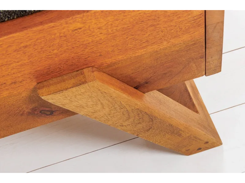 Lit adulte en bois massif |Lit moderne de 140x200 cm en pin massif ...