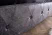 Lit design 180x200cm avec rivets de velours gris antique