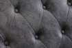 Lit design 180x200cm avec rivets de velours gris antique