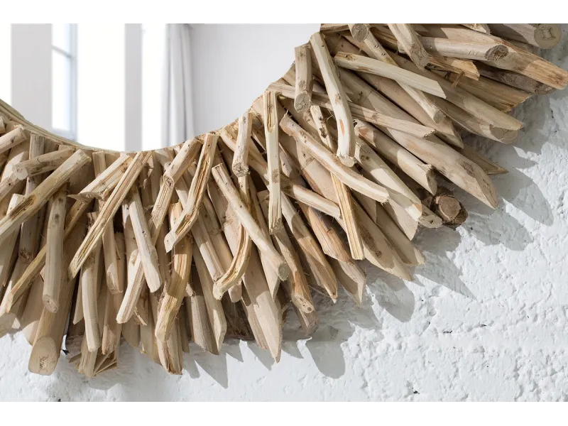 Miroir mural en bois massif – Élégance et authenticité pour votre intérieur