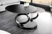 Table Basse Rotative DANCING RINGS 80-134cm – Élégance Polyvalente en Céramique Noire et Grise